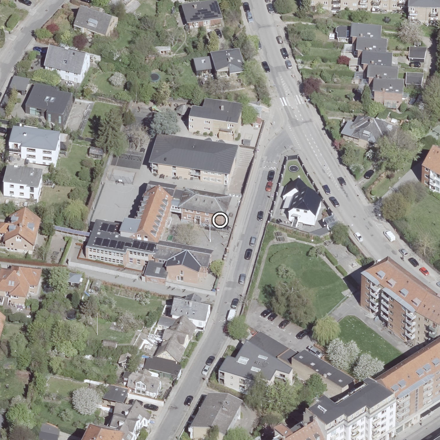 Skråfoto af Sct. Joseph Søstrenes Skole